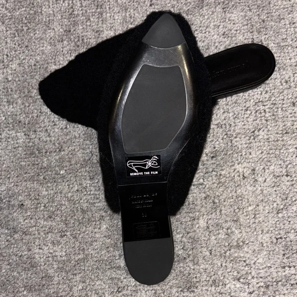 Jenni Kayne Black Shearling Mules